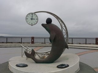 ノシャップ岬のイルカと時計
