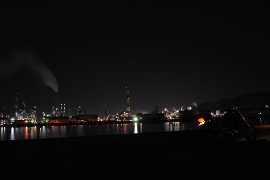大竹で撮影した工場夜景
