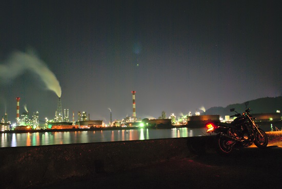 大竹で撮影した工場夜景