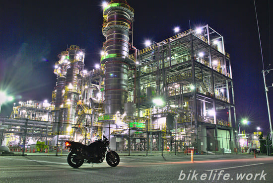 ダイセル大竹工場の工場夜景