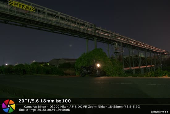 大竹の工場夜景の写真