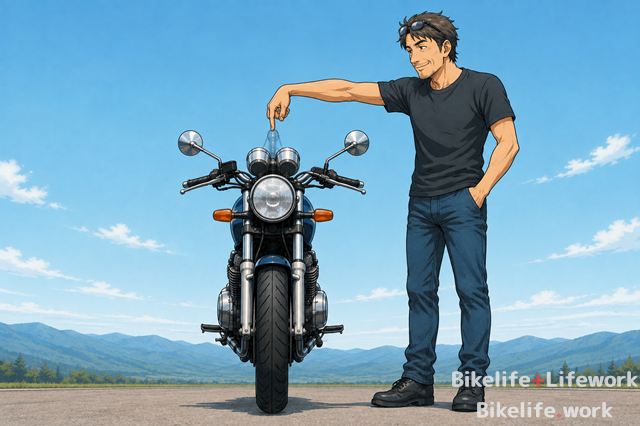 バイクはバランス次第では指1本で保持できる