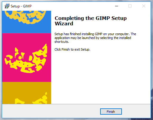 GIMP2のインストールが完了