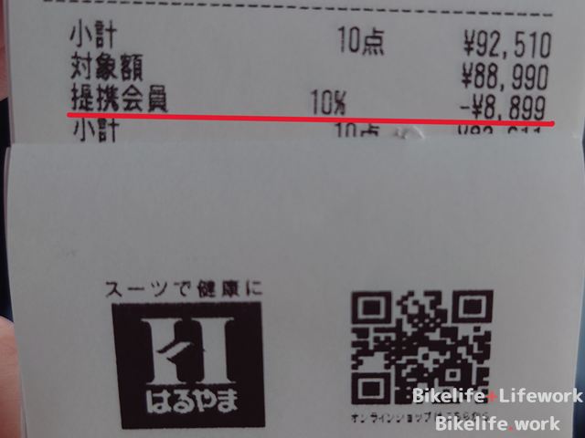 JAFの優待割引でスーツを購入