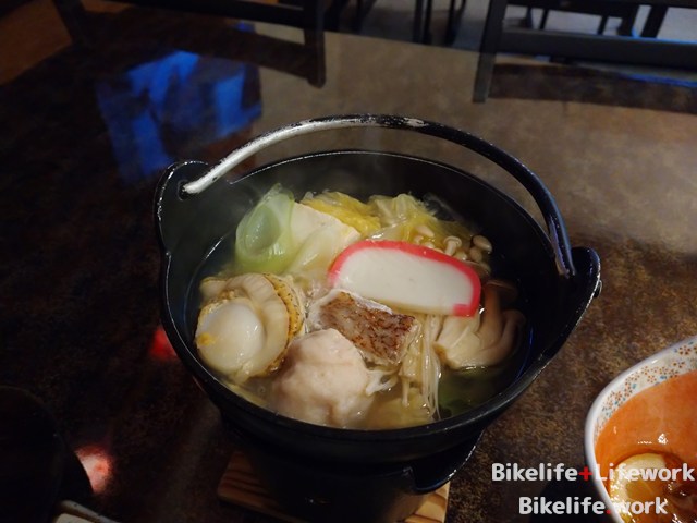 大間での夕食